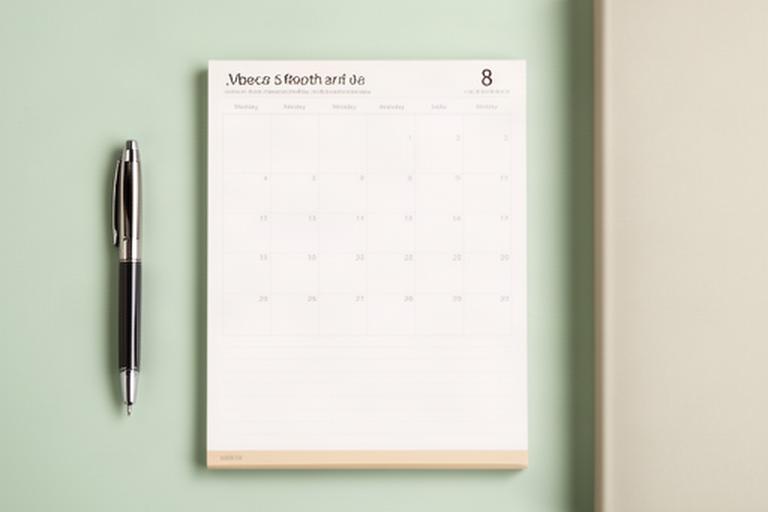 Kalender mit sechs markierten Monaten neben einem Festgeldvertrag