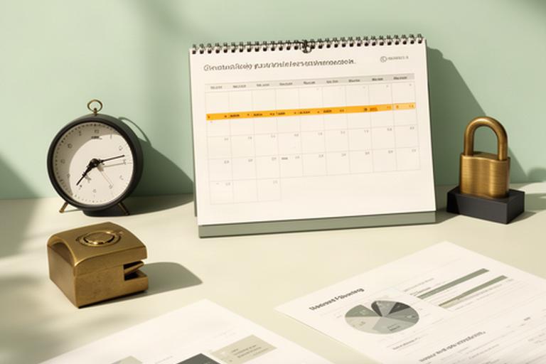 Kalender und Zinsübersicht mit markierter Festgeldlaufzeit