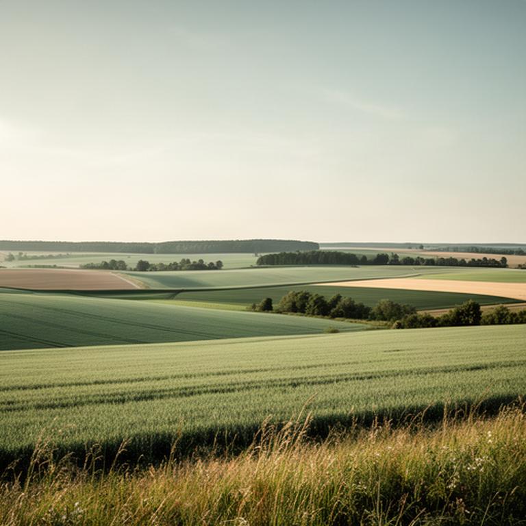 Ruhige Thüringer Landschaft bei Sömmerda mit Feldern und weitem Himmel