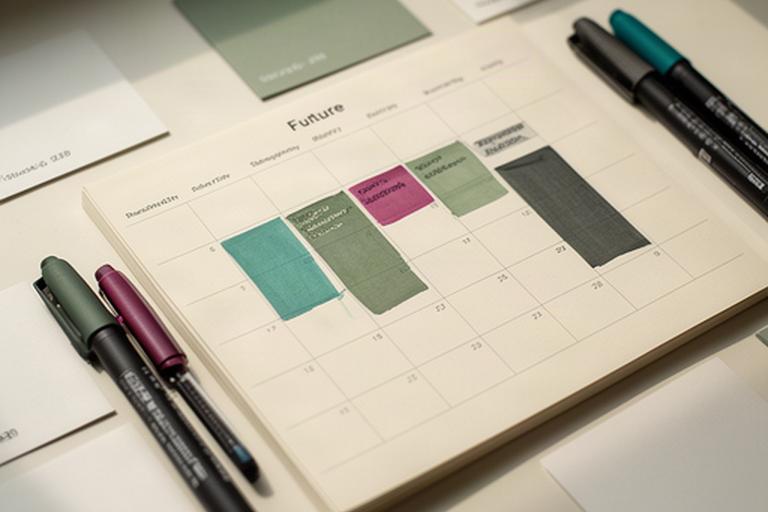 Kalender mit markierten Fälligkeitsterminen einer Festgeldleiter