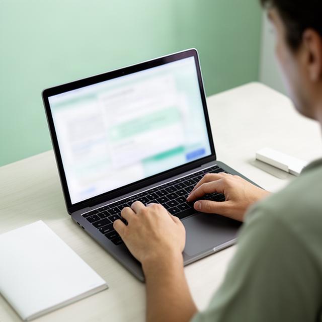 Banküberweisung für ein Festgeldkonto auf einem Laptopbildschirm